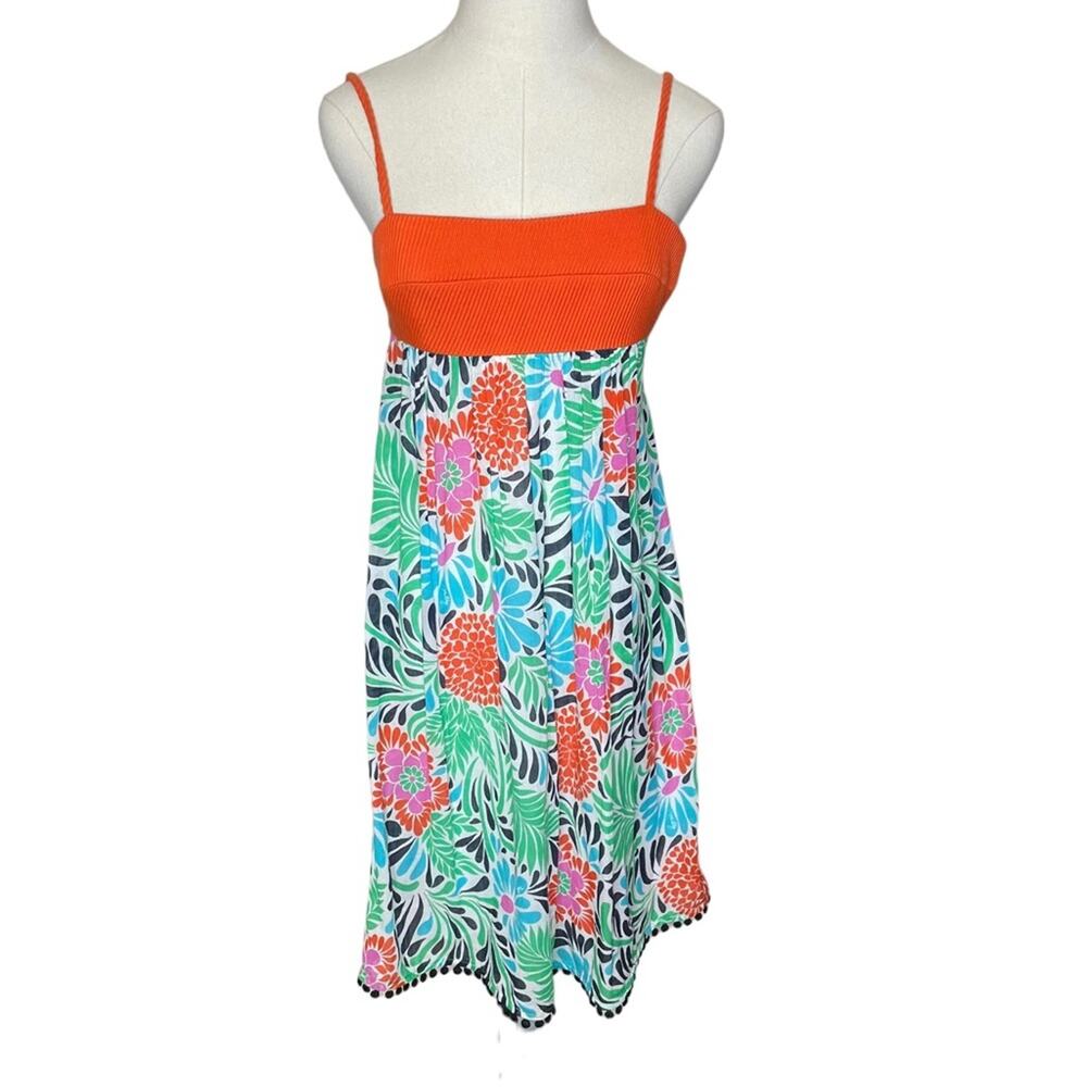 Milly of New York Original Size 0 Floral Spaghetti Strap Sundress Minidress